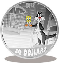 В честь 75-летия Багза Банни Королевский Канадский монетный двор в сотрудничестве с Warner Bros. выпустит коллекционные монеты с персонажами Луни Тьюнз по 190$, среди которых имеется килограммовая мон...