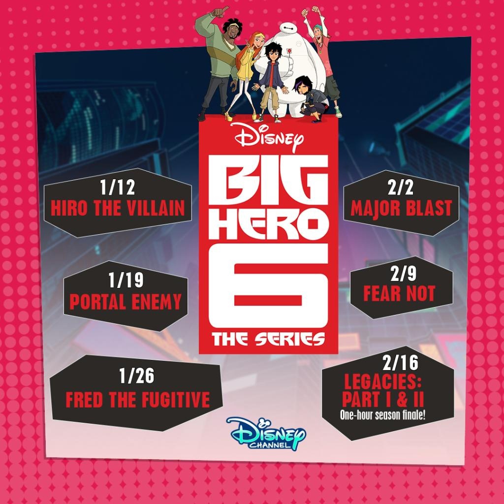 Удобные расписания оставшихся серий Рапунцель и Big Hero 6....