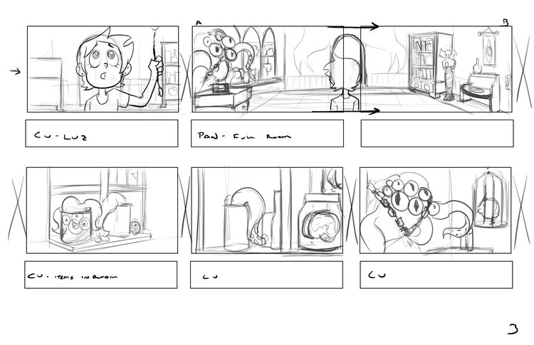 Раскадровки, не вошедшие в производство мультсериала The Owl House. Сделаны по старому отменённому концепту....